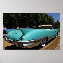 Elvis Presley's Green Cadillac Convertible in Print