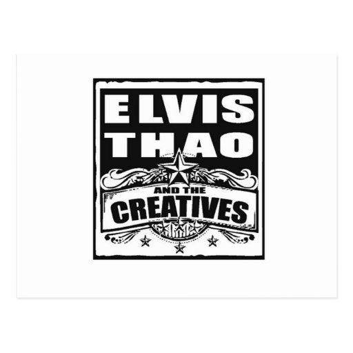 elvis thao logo products post card