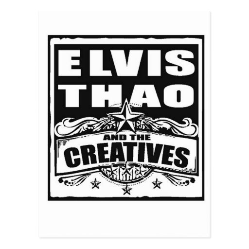 elvis thao logo products post card