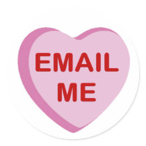 Email Me Conversation Candy Heart Gifts Stickers
