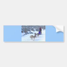 Emballage de chien de traîneau adhésif pour voiture