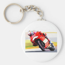Emballage de la moto rouge porte-clé
