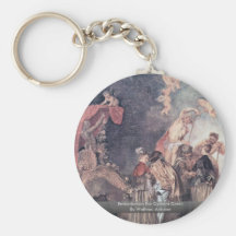 Embarkation For Cythera Detail By Watteau Antoine Keychains