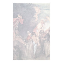 Embarkation For Cythera Detail By Watteau Antoine Stationery Paper