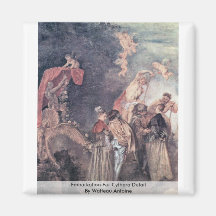 Embarquement pour le détail de Cythera par Watteau Magnets