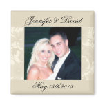 Embassy Floral Ecru Creme Save The Date Photo