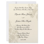 Embassy Floral Ecru Creme Wedding Invitations