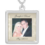 Embassy Floral Ecru Wedding Keepsake Necklace