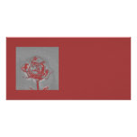 Embedded Rose Personal Cards Photo Card Template
