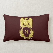 Emblem of Napoleon Bonaparte Throw Pillow