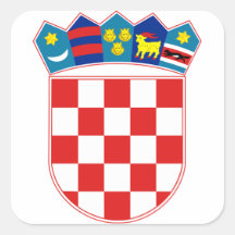 emblème de la Croatie Stickers Carrés
