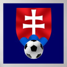 Emblème du football de la Slovaquie pour Slovaks d Affiche
