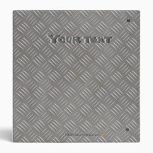 Embossed Aluminum Metal Look Custom 3 Ring Binders