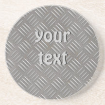 Embossed Aluminum Metal Look Custom Coaster