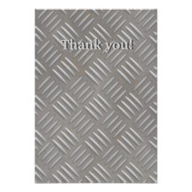 Embossed Aluminum Metal Look Custom Custom Invites