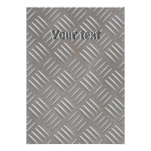 Embossed Aluminum Metal Look Custom Invitation