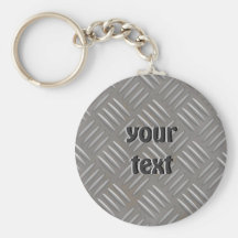 Embossed Aluminum Metal Look Custom Keychains