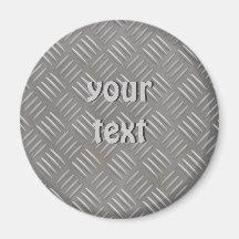 Embossed Aluminum Metal Look Custom Magnet