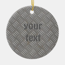 Embossed Aluminum Metal Look Custom Christmas Tree Ornaments