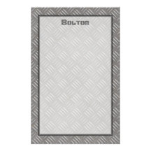 Embossed Aluminum Metal Look Custom Customized Stationery