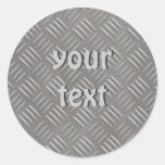 Embossed Aluminum Metal Look Custom Sticker