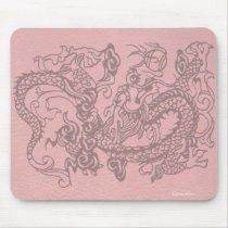 Embossed Dragon on Salmon Leather Texture