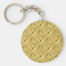 Embossed Gold Foil Key Chains