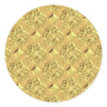 Embossed Gold Foil Round Stickers