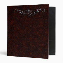 Embossed Leather Look Vintage Binder