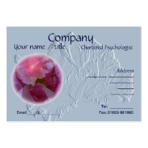 Embossed look rose business card