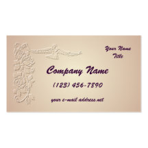 Embossed Roses and Bird Business Card Template