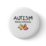 Embrace Differences (2 chicks) Pinback Button