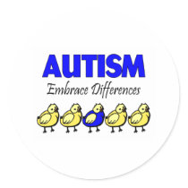 Embrace Differences Round Sticker
