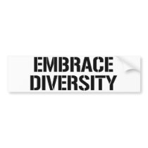 EMBRACE DIVERSITY BUMPER STICKER