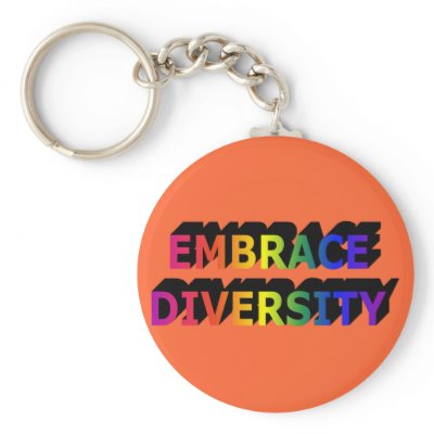 Embrace Diversity (Rainbow) Keychain by diversityjustis