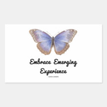 Embrace Emerging Experience (Morpho helenor) Rectangle Sticker