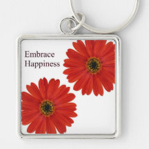 Embrace Happiness Daisies Key Chain