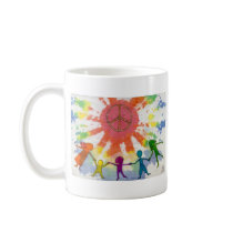 Embrace Peace Mixed Media Artwork Coffee Mugs