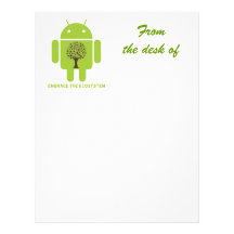Embrace The Ecosystem (Android Bug Droid Oak Tree) Letterhead