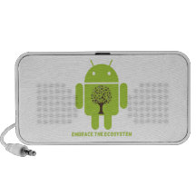 Embrace The Ecosystem (Android Bug Droid Oak Tree) Travel Speaker