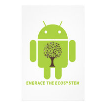 Embrace The Ecosystem (Android Bug Droid Oak Tree) Stationery