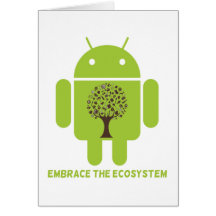 Embrace The Ecosystem (Bug Droid Brown Tree) Card