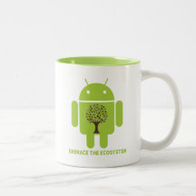 Embrace The Ecosystem (Bug Droid Brown Tree) Mug