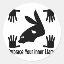 Embrace Your Inner Llama Round Sticker