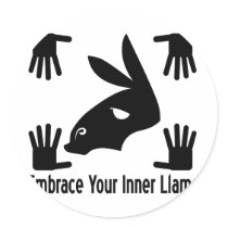 Embrace Your Inner Llama Round Sticker
