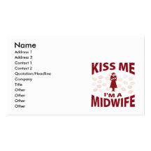 Embrassez-moi que je suis une sage-femme cartes de visite professionnelles