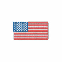 Embroidered American Flag Polo Shirt