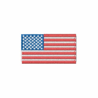 Embroidered American Flag Polo Shirt by Stitchbaby
