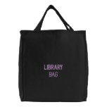 Embroidered Back to School Library Bag