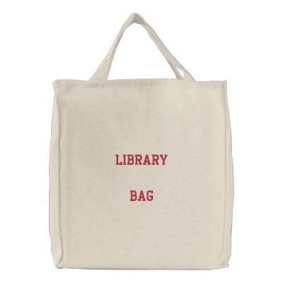 Embroidered Back to School Library Bag by LibraryBags